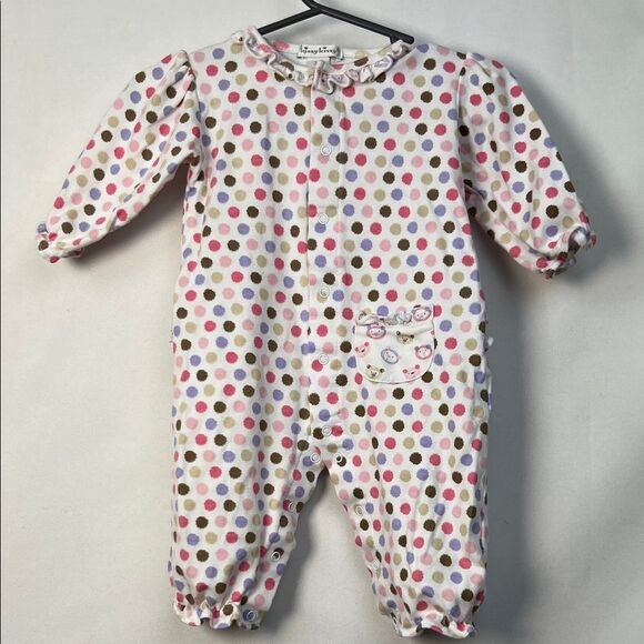 Kissy Kissy Polka dot Pima Cotton one-piece romper. Size 3-6 months - Picture 1 of 12